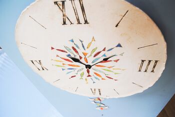 Shoal Of Fish Oversized Pendulum Wall Clock, 9 of 9