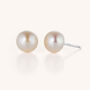 Large Pearl Button Stud Earrings, thumbnail 2 of 7