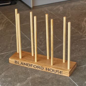 Engraved Wooden Floor Boot Rack, 10 of 12