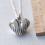 Angel Wing Sterling Silver Locket, thumbnail 6 of 12