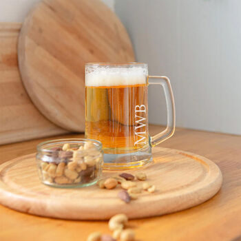 Personalised Initial / Monogram Tankard Beer Glass, 4 of 4
