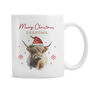 Personalised Highland Cow Christmas Mug, thumbnail 4 of 4
