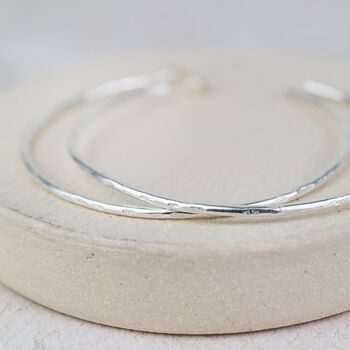 Sterling Silver Large Everyday Hoops, 3 of 6