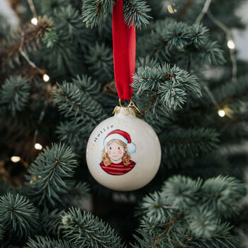 Child's Portrait Christmas Bauble, 6 of 8