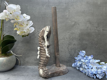 Nautical Grey Seahorse Kitchen Roll Holder Accessory, 11 of 12