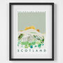 Edinburgh Castle, Scotland Landmark Travel Print, thumbnail 2 of 2