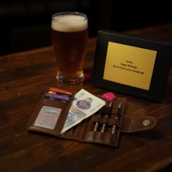 Personalised Leather Darts Wallet Case, 9 of 10