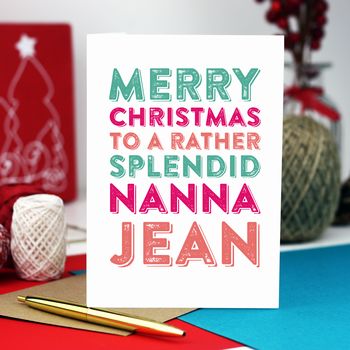 Merry Christmas Nanna Greetings Card, 2 of 2