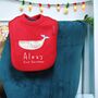 Personalised Nordic Whale First Christmas Bib, thumbnail 6 of 7