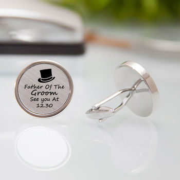 Personalised Father Of The Groom Cufflinks And Gift Box, 2 of 4