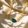 Emerald May Birthstone Statement Pendant Necklace, thumbnail 1 of 6
