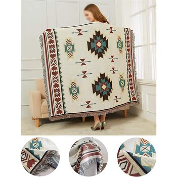 Aztec Navajo Bohemian Sofa Large Throw Blanket, 2 of 7