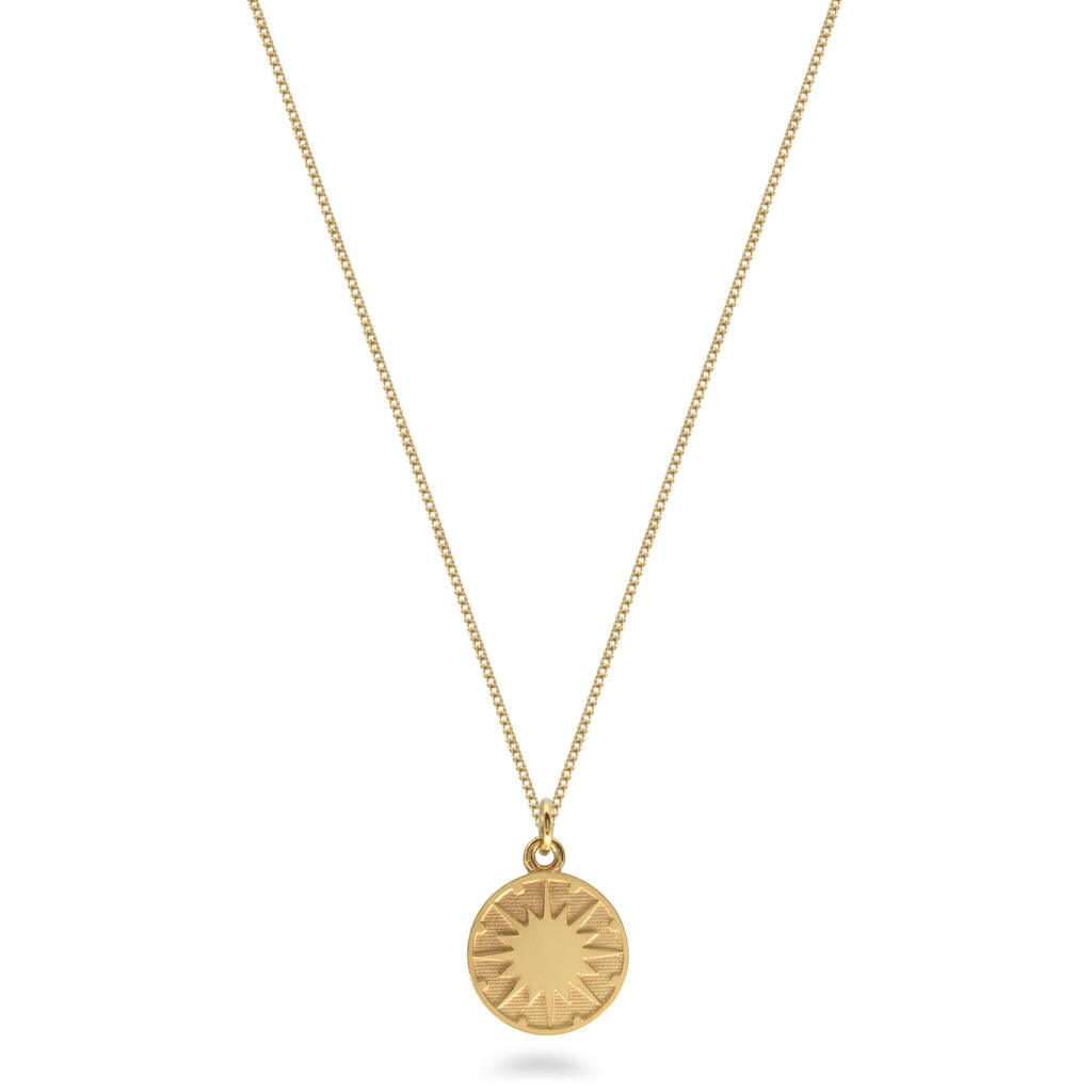 Supernova Medallion Necklace Gold Vermeil By Lime Tree Design ...