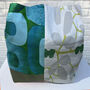 Vintage Ikea Bag Blue Circles And Green Floral Fabric, thumbnail 3 of 6