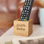 Personalised Solid Oak Remote Control Pot, thumbnail 3 of 5