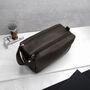 Men's Large Leather Travel Toiletry Wash Bag, thumbnail 3 of 3