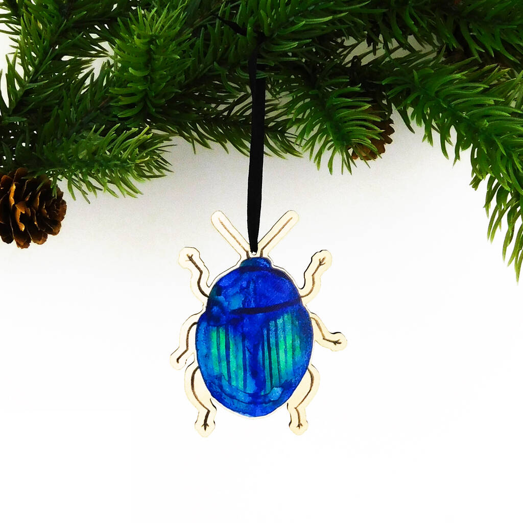 Set Of Three Beetle Christmas Tree Ornaments By Also the Bison