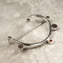 Curved Silver And Gem Stone Brooch, thumbnail 1 of 4