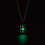 Turquoise Gaia Mint Green Glowing Pendant Necklace With Uv Keyring Torch, thumbnail 5 of 9