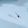 Very Tiny 2mm Black Cz Stud Earrings, thumbnail 7 of 12