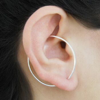 Sterling Silver Multi Way Open Hoop Drop Earrings, 2 of 6