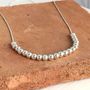 21st Birthday Silver Bead Necklace, thumbnail 2 of 6