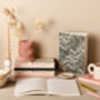 A5 Lay Flat Soft Pink Leopard Print Notebook Journal, thumbnail 3 of 9