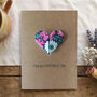 Personalised Mother’s Day Origami Heart Kraft Card, thumbnail 3 of 4
