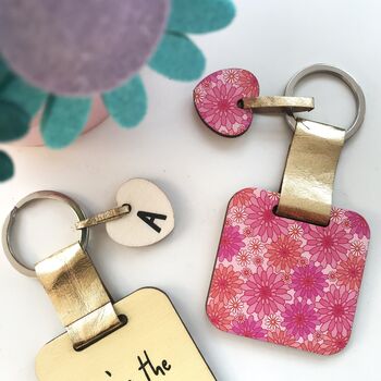 Personalised November Birth Flower Keyring, 3 of 3