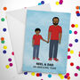 Dad And Son Portrait Father's Day Card, thumbnail 1 of 4