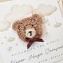 Personalised Cute Crochet Bear New Baby Card, thumbnail 3 of 8
