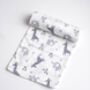 Giraffe And Elephant Cotton Muslin Swaddle Blanket, thumbnail 1 of 2