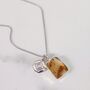 The Duo Citrine Necklace, Silver, thumbnail 2 of 11