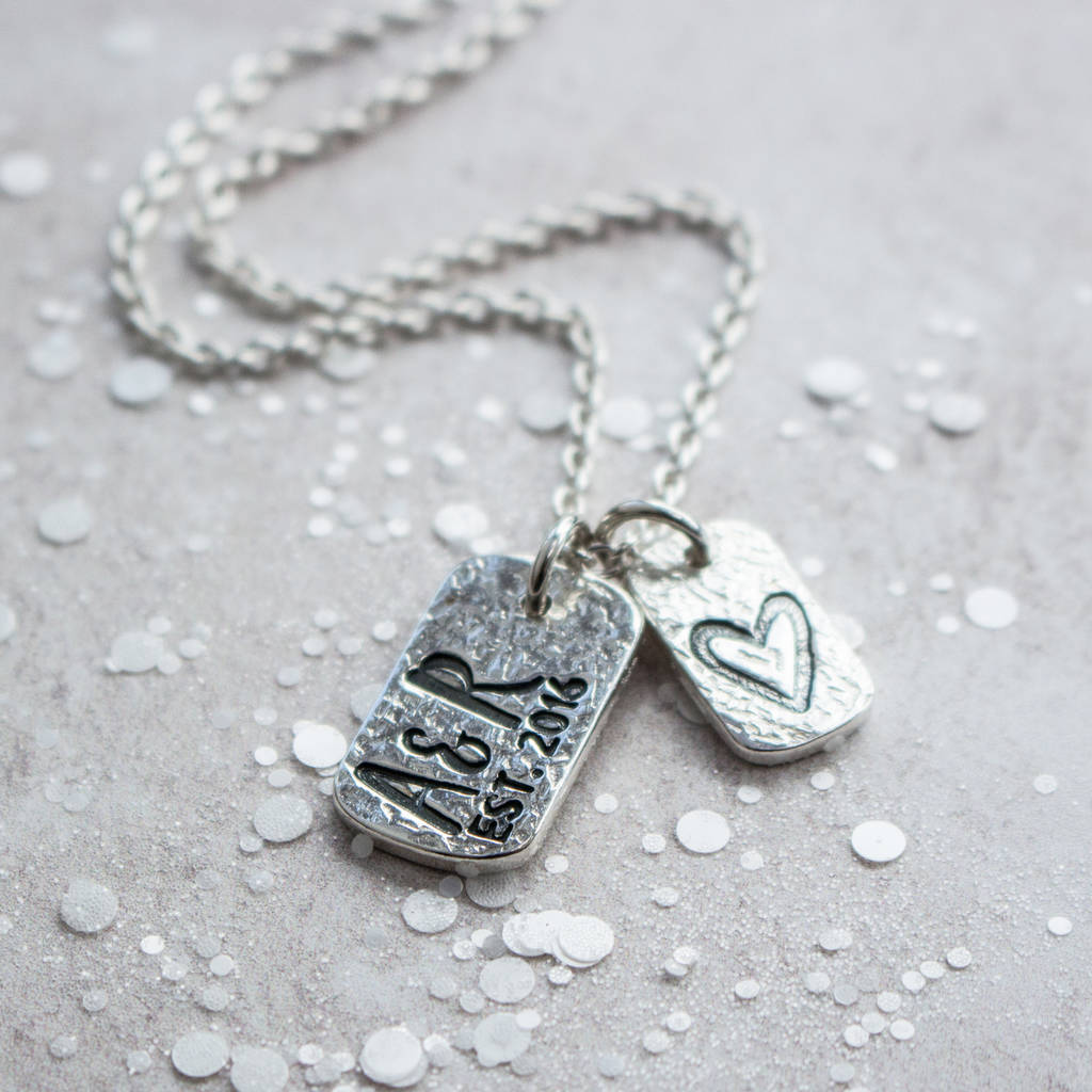 Personalised Anniversary Necklace By Green River Studio