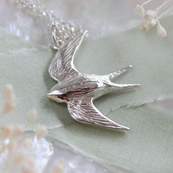 Swallow Bird Silver Necklace, 6 of 8