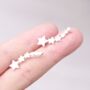 Silver Star Climber Earrings, Star Hanging Earrings, thumbnail 1 of 7