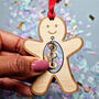 Wooden Christmas Personalised Family Gingerbread Bauble, thumbnail 4 of 6