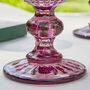 Fleur De Lys Amethyst Embossed Wine Glass, thumbnail 2 of 3