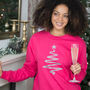 Bright Pink Christmas Jumper With Sparkly Tree, thumbnail 1 of 2