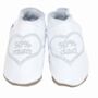 Unisex Soft Leather Baby Shoes White 50% Mum And Dad, thumbnail 1 of 1