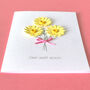 Get Well Soon Paper Daisy Posy Card, thumbnail 5 of 10