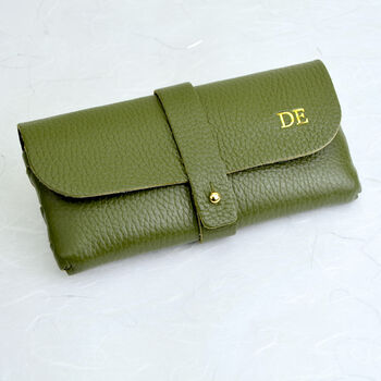 Personalised Monogram Leather Glasses Case, 6 of 8