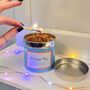 Tin Candle With Gold Sparkle, thumbnail 1 of 2