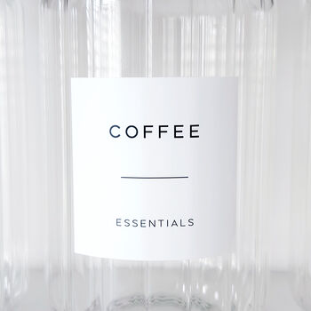 Tea, Coffee, Sugar Jars Set Of Three Ribbed Tall Jars, 4 of 12