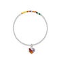 Sterling Silver Flower And Gemstone Stretch Bead Bracelet, thumbnail 8 of 12