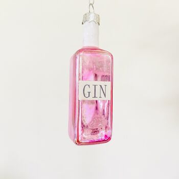 Pink Gin Hanging Christmas Tree Decoration, 3 of 5