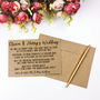 A6 Kraft Custom Wedding Message Favour Cards, thumbnail 3 of 4