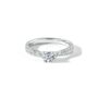 Amie White Gold Lab Grown Diamond Engagement Ring, thumbnail 4 of 5