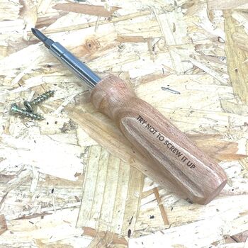 Personalised Wooden Handled Screw Driver, 3 of 5