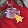 Christmas Tree Personalised Wine Glass Charm, thumbnail 3 of 4